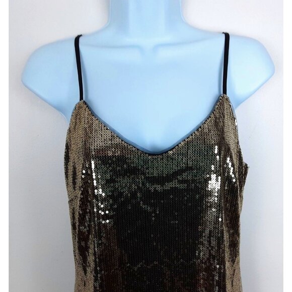 Grace Karin Womens Gold Sequin Mini Dress Cocktail Formal Party Zip Size Small - Picture 9 of 12